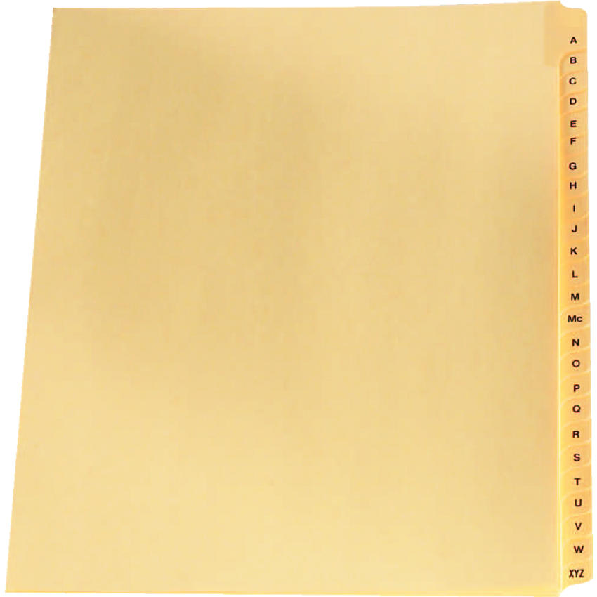 Alphabetical Legal Exhibit Dividers "K" 25/pkg