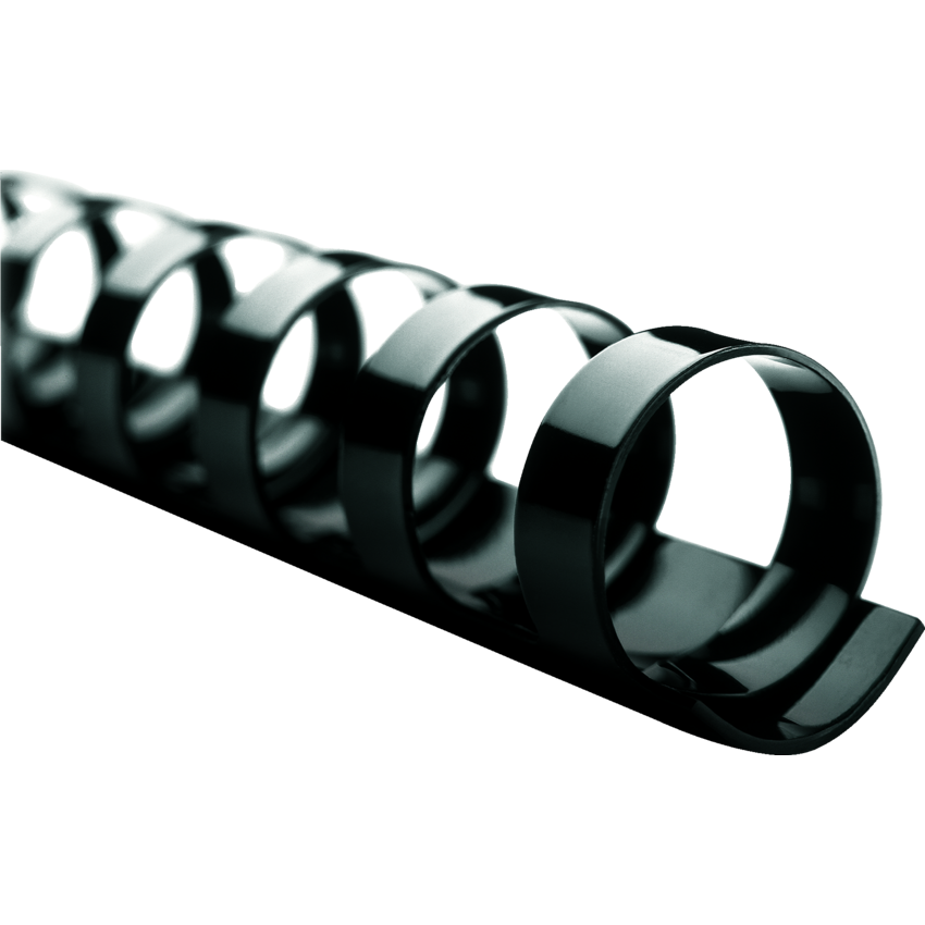 GBC® CombBind® 19-Ring Plastic Binding Spines 2" Black 50/box