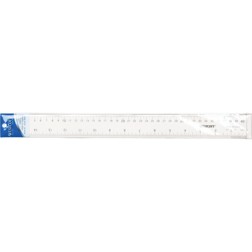 Westcott® Clear Two-Way Acrylic Ruler 16