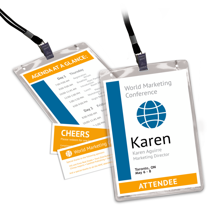 Avery® Vertical Style Two Sided Name Badge Kit 6"x 4-1/4" 25 sheets/kit