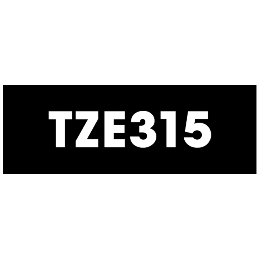 Brother® P-Touch® TZ Tape 1/4" White on Black