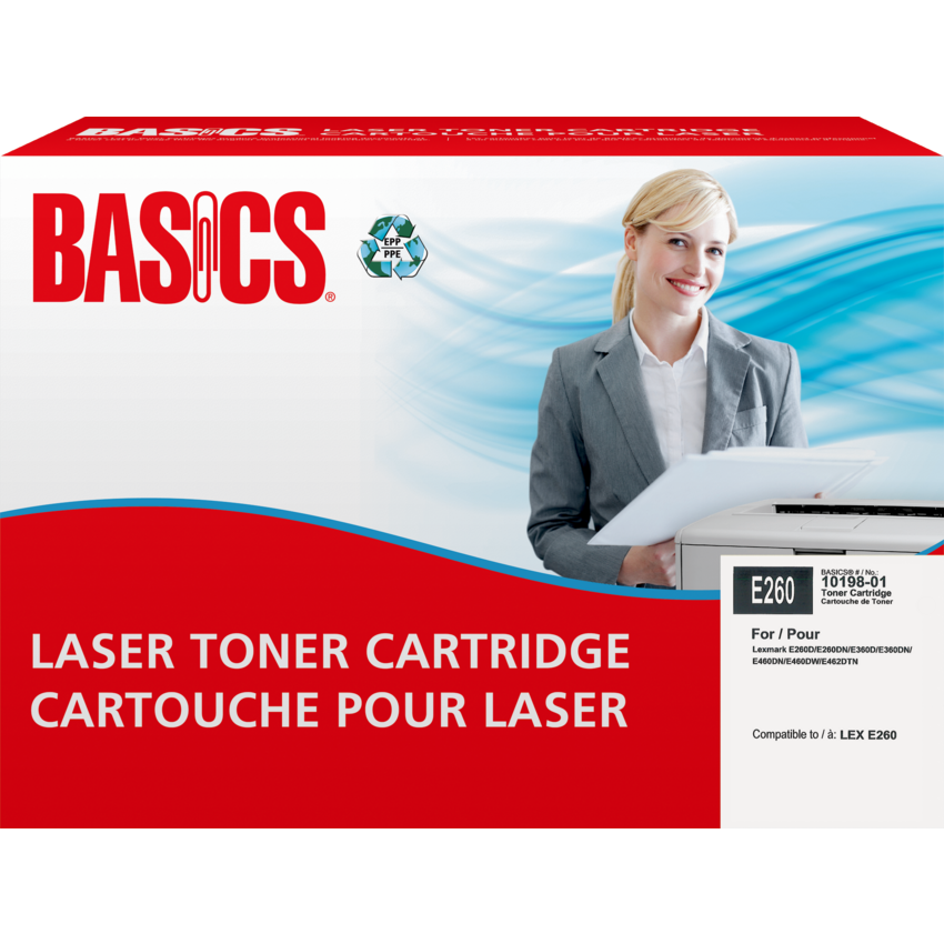 Basics® Remanufactured Laser Cartridge (Lexmark® E260)