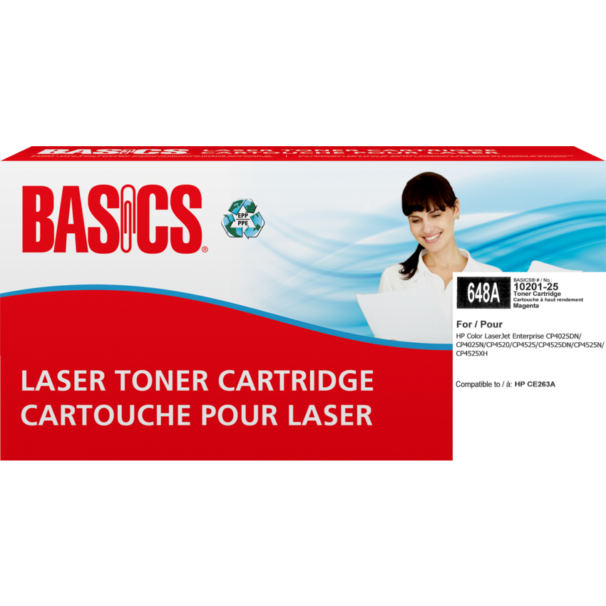 Basics® Remanufactured Laser Cartridge (HP 648A) Magenta