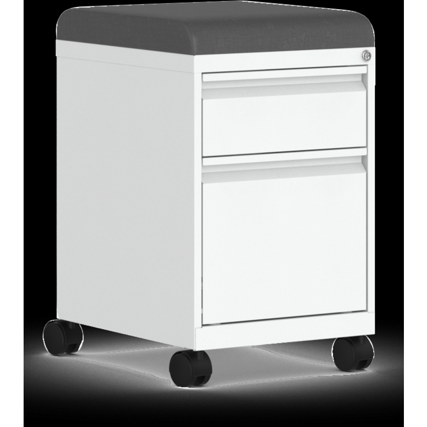 Offices to Go® Mobile File Pedestal Cushion 19" Urban Fabric Black Coal
