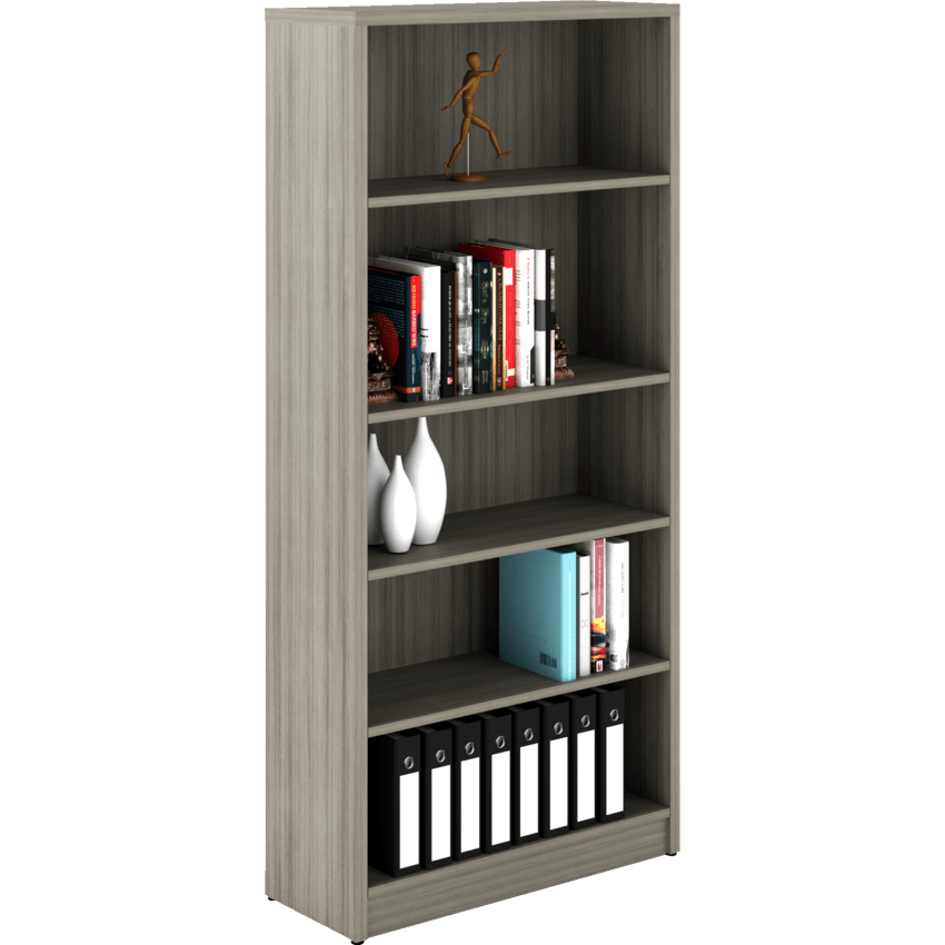 Offices To Go® Newland™ Bookcase 4 Shelves 30"W x 12"D x 65-3/5"H Noce Grigio finish