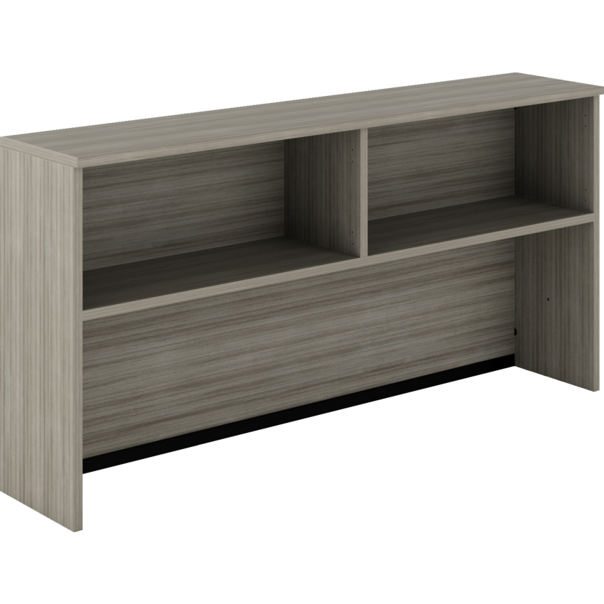 Offices To Go® Newland™ Hutch 71-7/10"W x 15"D x 36"H Noce Grigio finish