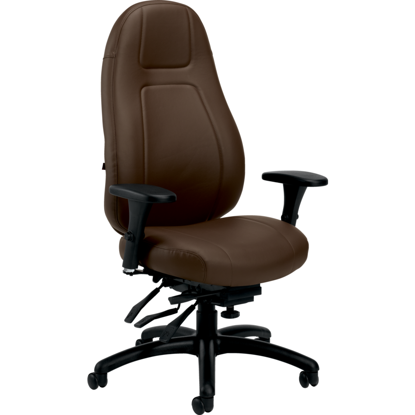 Basics® ObusForme® Elite Multi-Tilter High Back LuxPlus fabric Chair Dark Brown