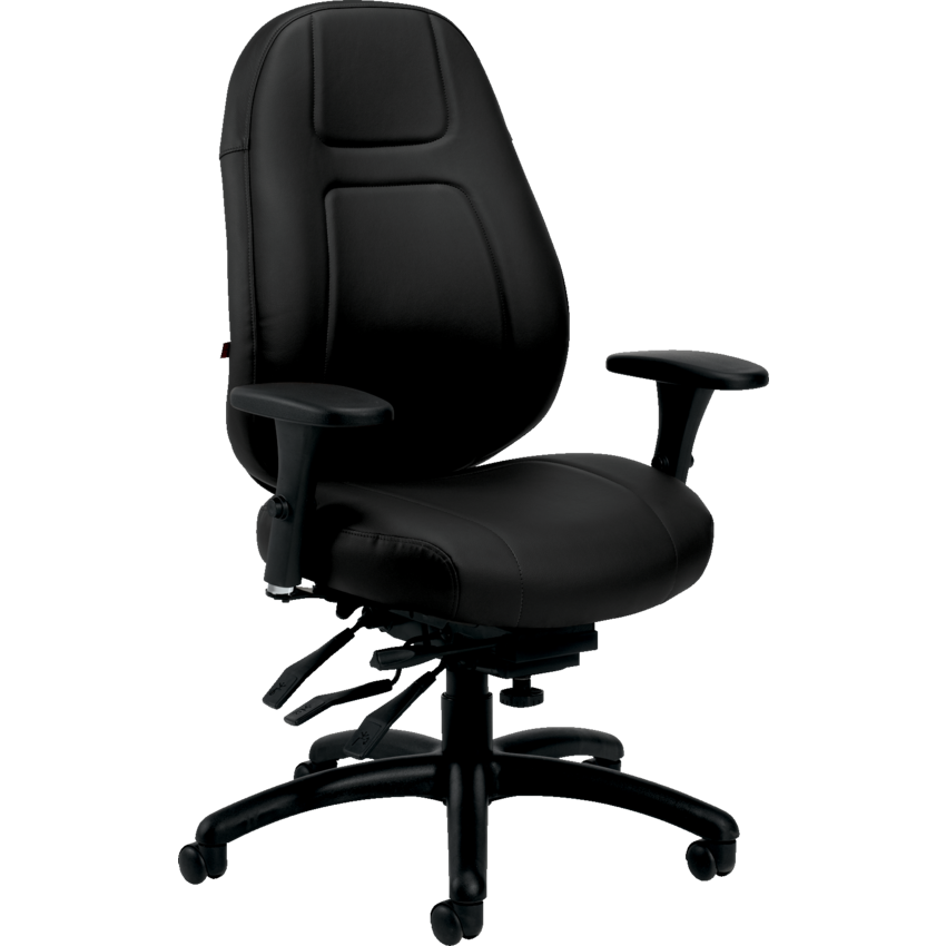 Basics® ObusForme® Elite Multi-Tilter Medium Back LuxPlus fabric Chair Black