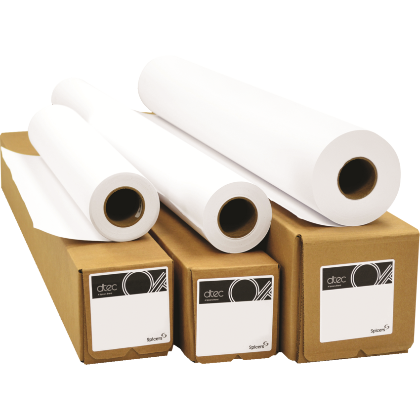 dtec® Reprographic Bond Wide Format Paper Untaped 3" Core 20 lb 36" x 500'
