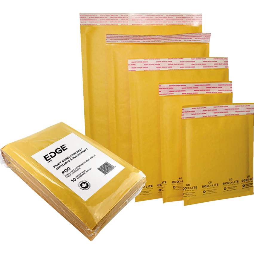Edge® Cushioned Mailers #2 8-1/2" x 11" Golden Kraft 10/pkg