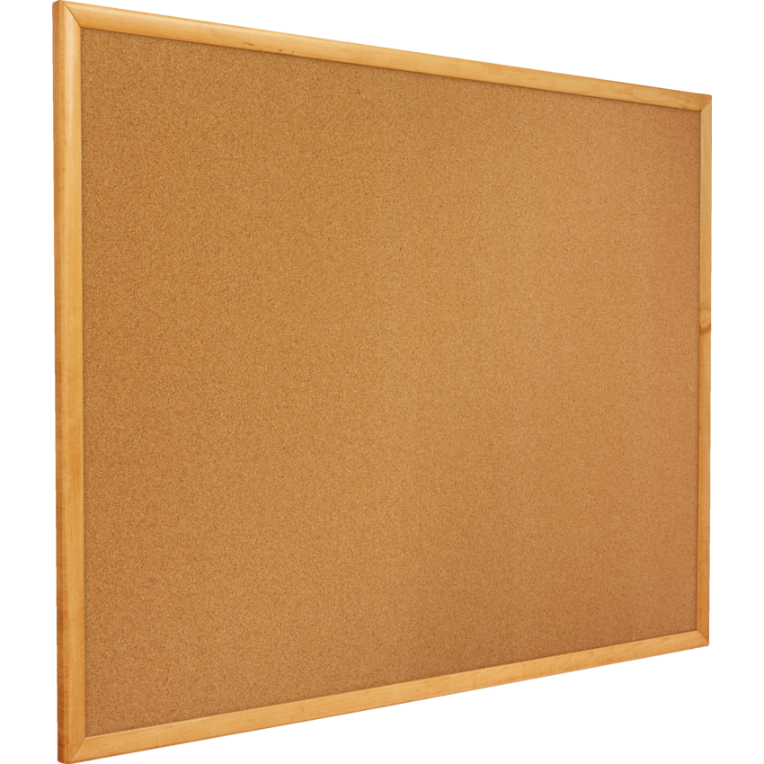 Quartet Cork Board Oak Finish Frame 48" x 72