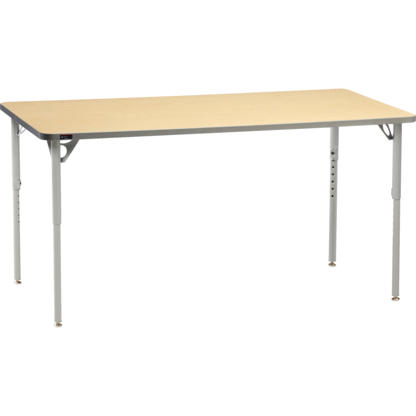 Mitybilt Aktivity Collaborative Learning Rectangle Tables 24" x 72" Maple/Silver