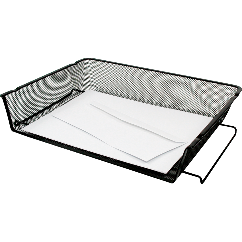 Winnable Mesh Stackable Side-load Tray Letter Black