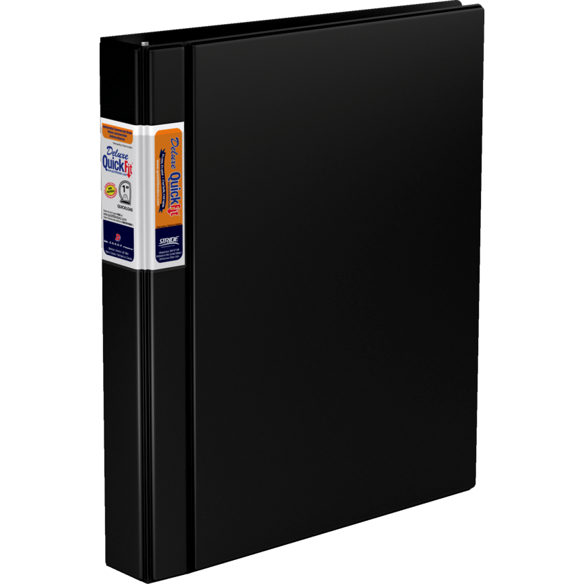 Davis Group Deluxe QuickFit® Commercial D-Ring Binder 1" Black