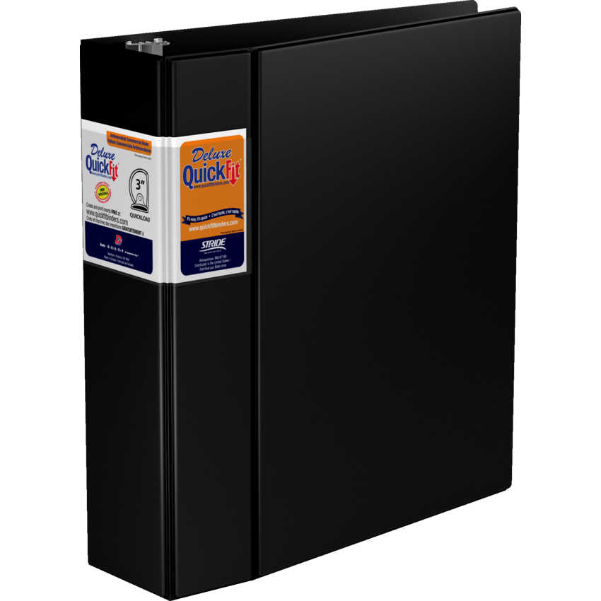 Davis Group Deluxe QuickFit® Commercial D-Ring Binder 3" Black