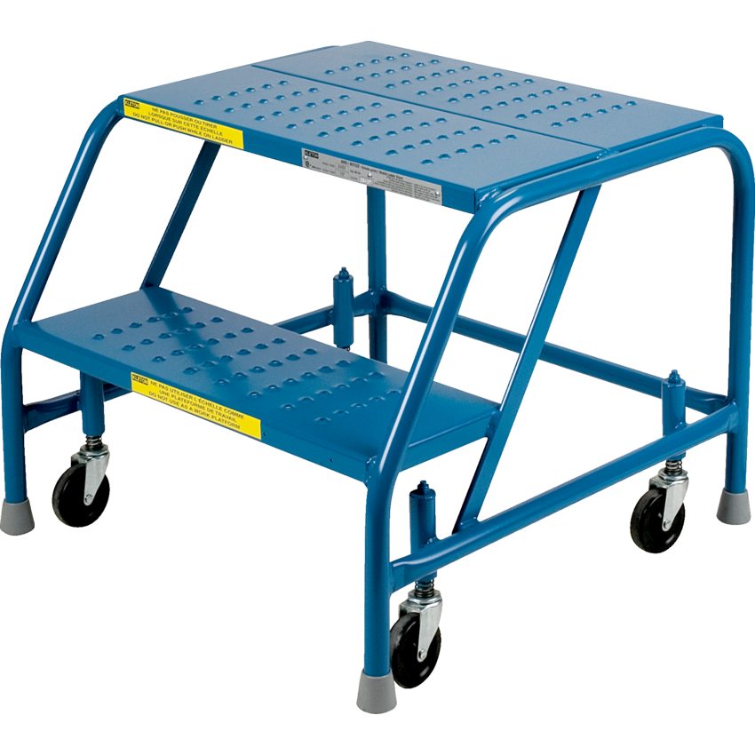 Kleton® Rolling Step Ladder 2-Step Without Handrail