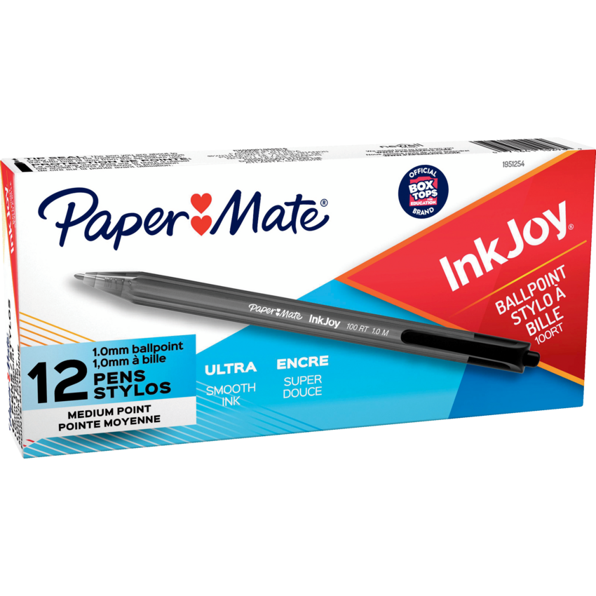 Paper Mate® InkJoy® 100 RT Retractable Ball Point Pen Medium Point Black 12/box