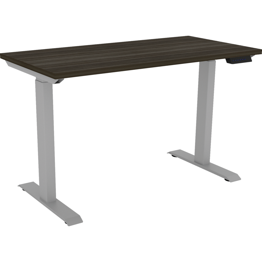 Heartwood Athena Electric Height Adjustable Sit to Stand Desk 2-leg 48"W x 24"D x 28-1/2"H Grey Dusk