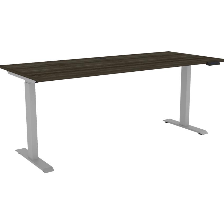 Heartwood Athena Electric Height Adjustable Sit to Stand Desk 2-leg 72"W x 30"D x 28-1/2"H Grey Dusk