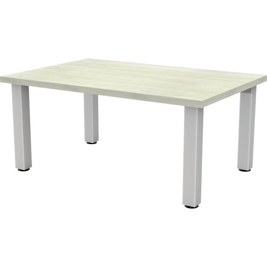 Heartwood Innovations Coffee Table Rectangle 36"W x 24"D x 17"H Winter Wood finish/Silver legs