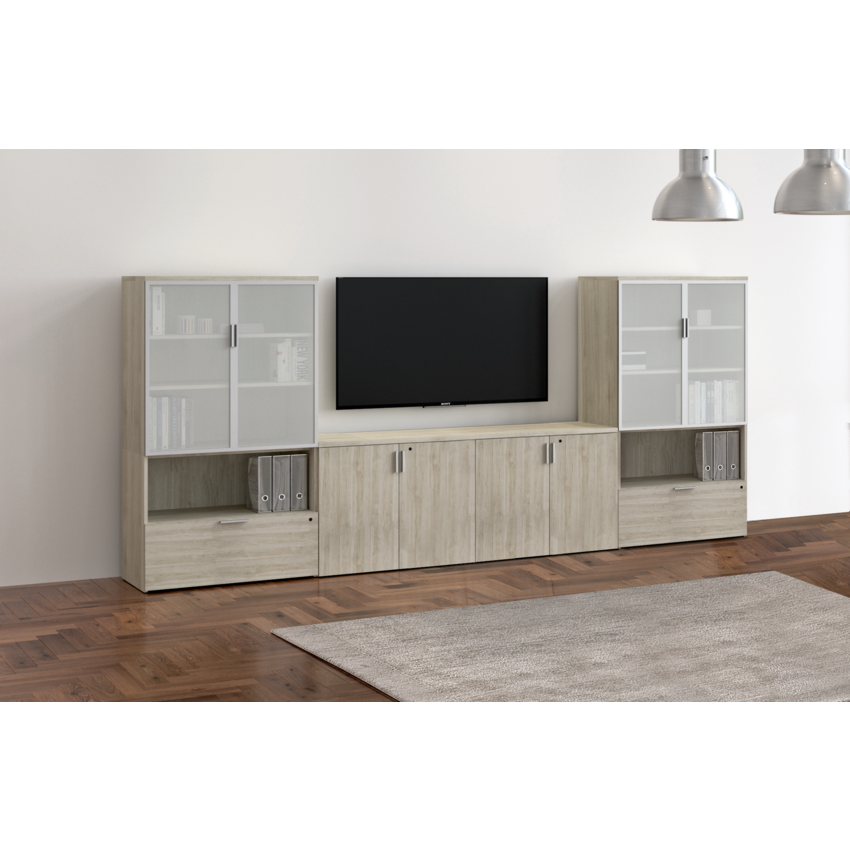 Heartwood Innovations Series Boardroom Furniture Storage Credenza Winter Wood finish