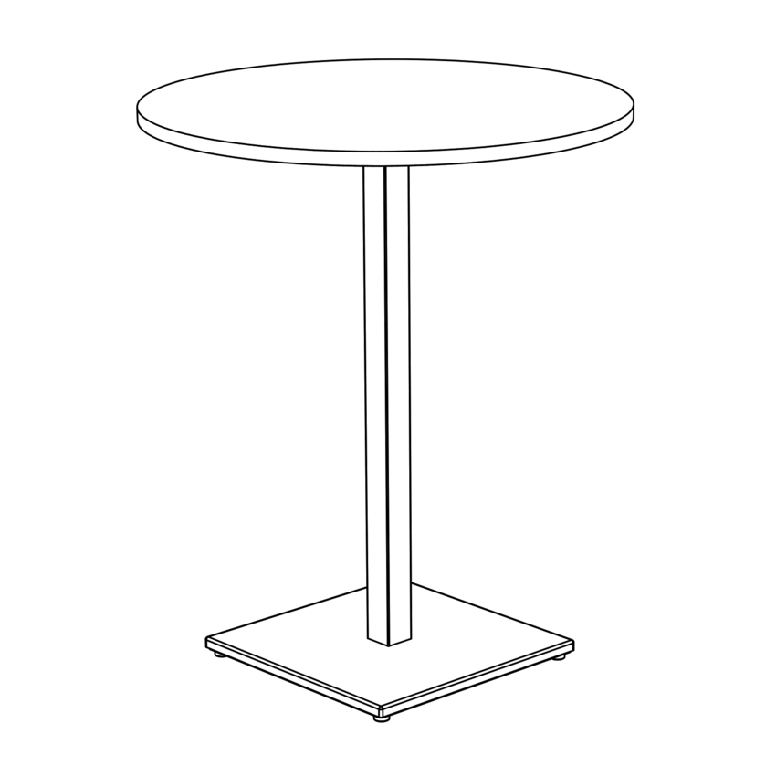 Heartwood Innovations Bar Height Table Round 36" diameter x 42"H Grey Dusk