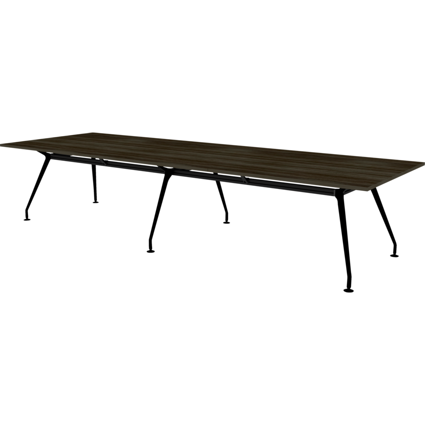 Heartwood Innovations Upscale Meeting Table Rectanglular 12 people Grey Dusk/Black
