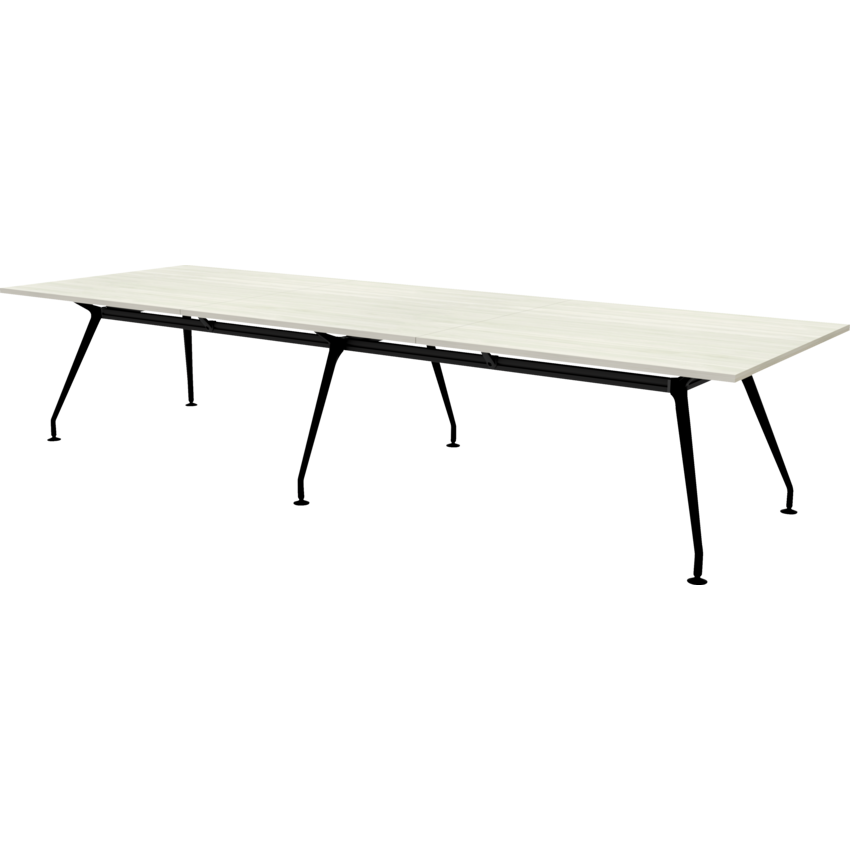 Heartwood Innovations Upscale Meeting Table Rectanglular 12 people Winter Wood/Black