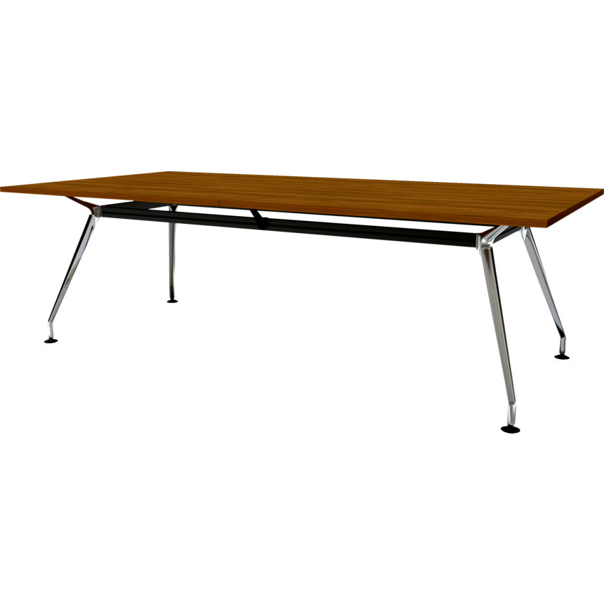 Heartwood Innovations Upscale Meeting Table Rectanglular 8 people Black Walnut/Chrome