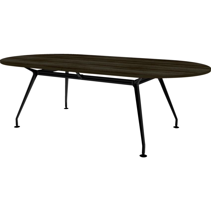 Heartwood Innovations Upscale Meeting Table Racetrack 8 people Grey Dusk/Black