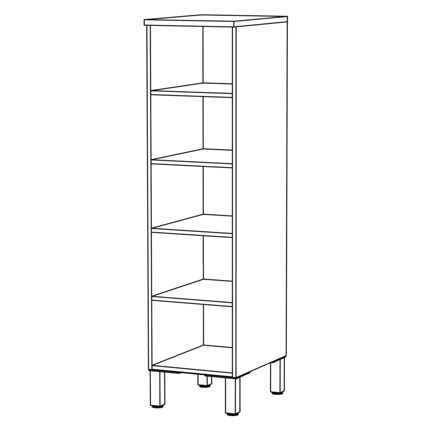 Heartwood Levels Series Tiered Workstations Wardrobe Storage Grey Dusk