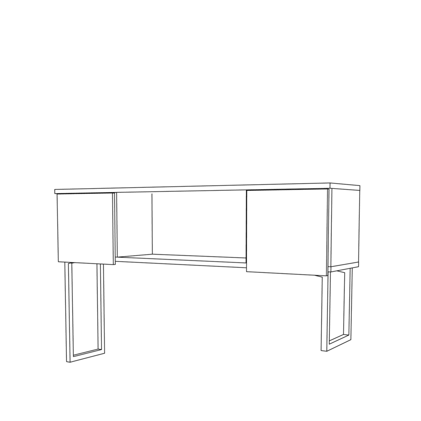 Heartwood Levels Series Tiered Workstation Hutch Grey Dusk