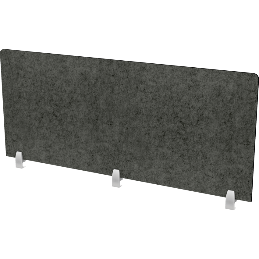 Heartwood Innovations Acoustic Panel Edge Mount 25"H x 60"W Charcoal Grey_Silver