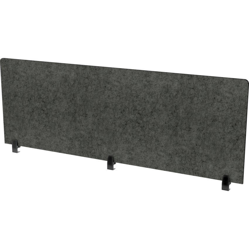 Heartwood Innovations Acoustic Panel Edge Mount 25"H x 72"W Charcoal Grey
