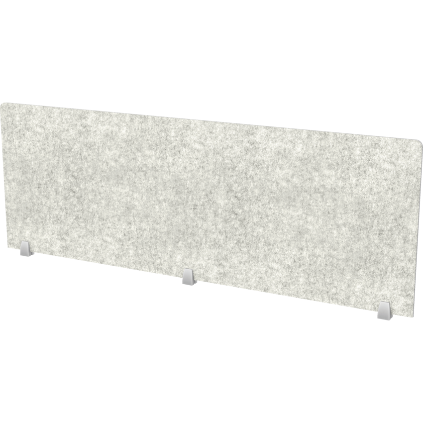 Heartwood Innovations Acoustic Panel Top Mount 25"H x 72"W Storm Grey and Silver