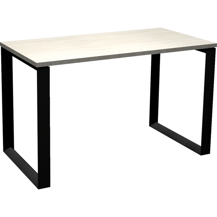 Heartwood Soho Table Desk with Loop Legs 48"W x 24"D Winter Wood\Black