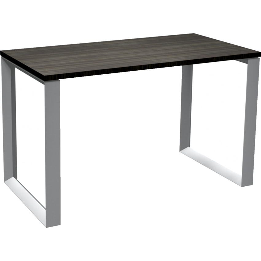 Heartwood Soho Table Desk with Loop Legs 48"W x 24"D Grey Dusk\Silver