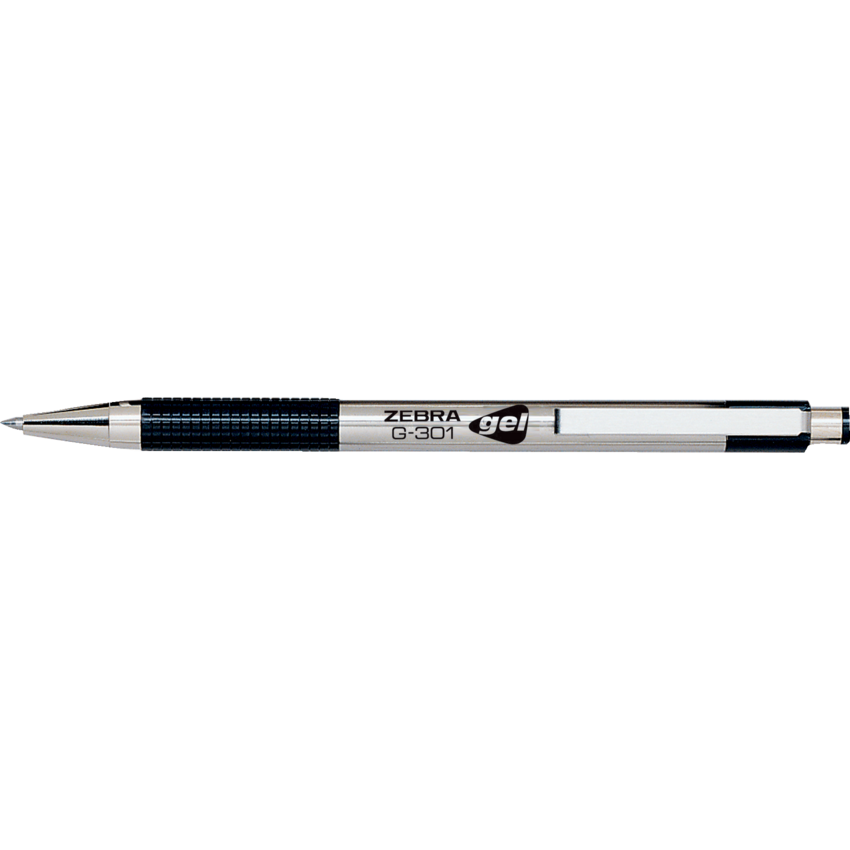 Zebra G-301 Retractable Gel Pens 0.7 mm Black