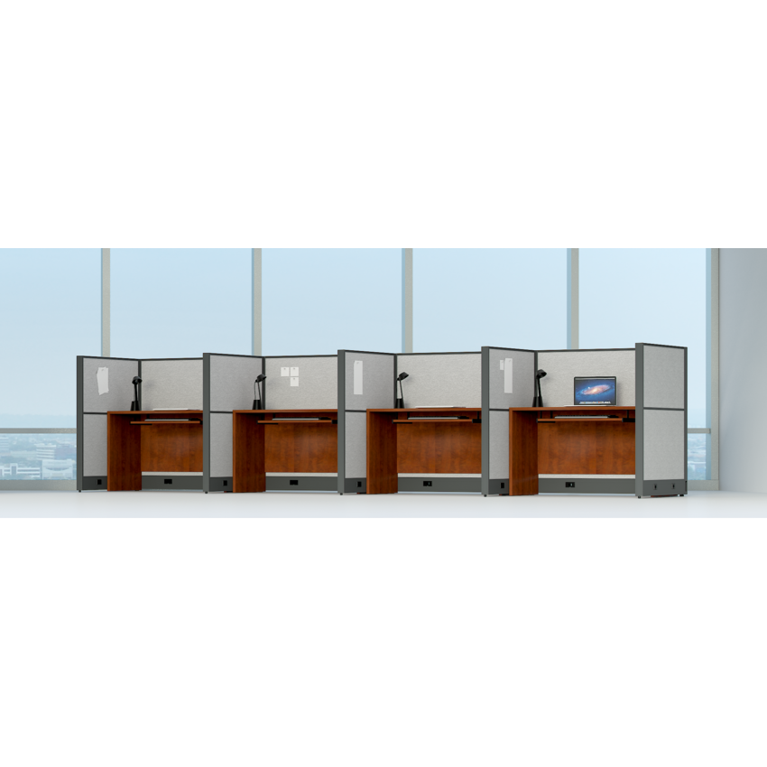 Heartwood FrameWorks Wall Panel System Telemarketing Cubicle Charcoal/Grey