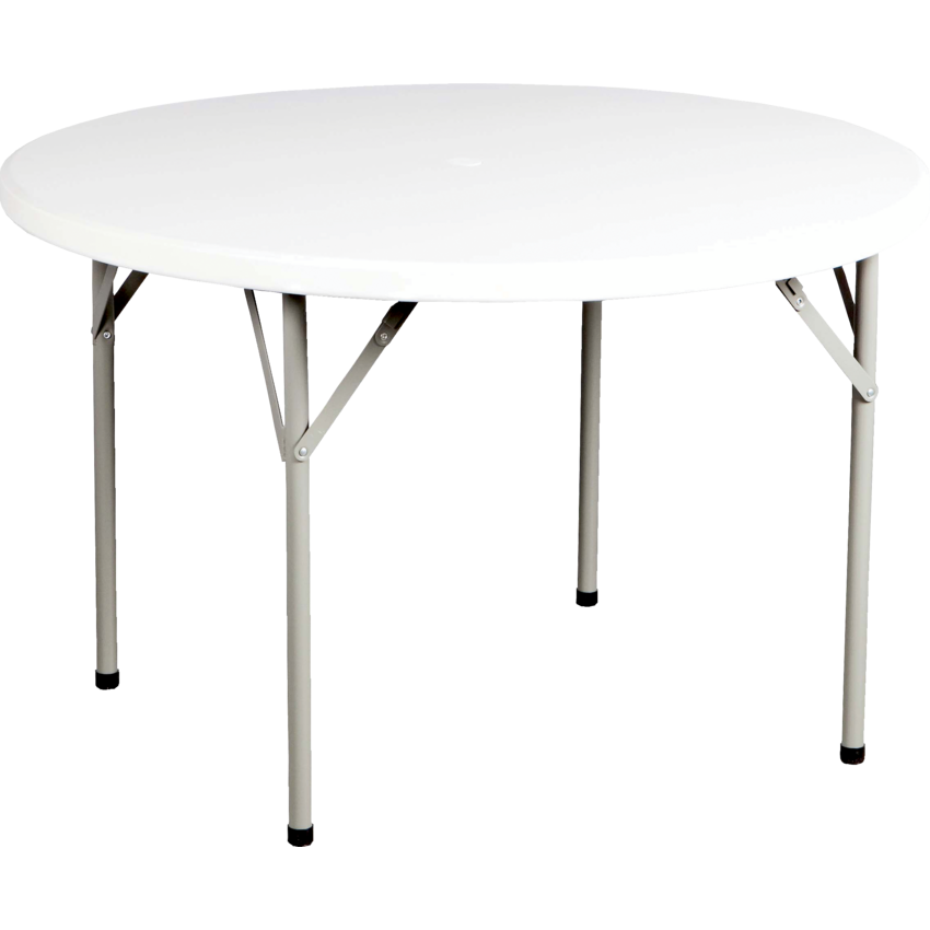 Heartwood Toughlite Round Folding Table 45" x 29"H Granite